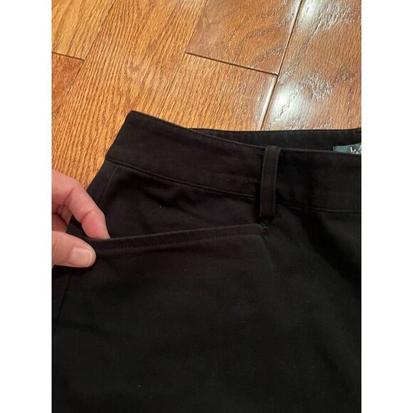Lauren Ralph Lauren Classic Front Slant Pocket Black Trouser Pants Size 8 - Picture 4 of 6